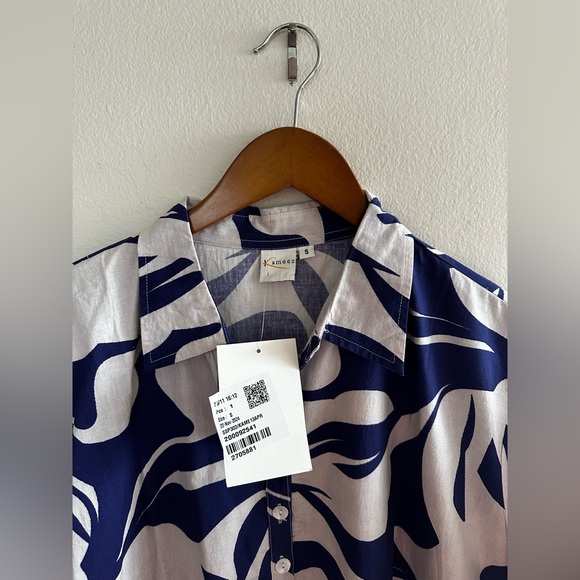 The Loom | White Purple Printed Cotton Dress - Picture 8 of 8